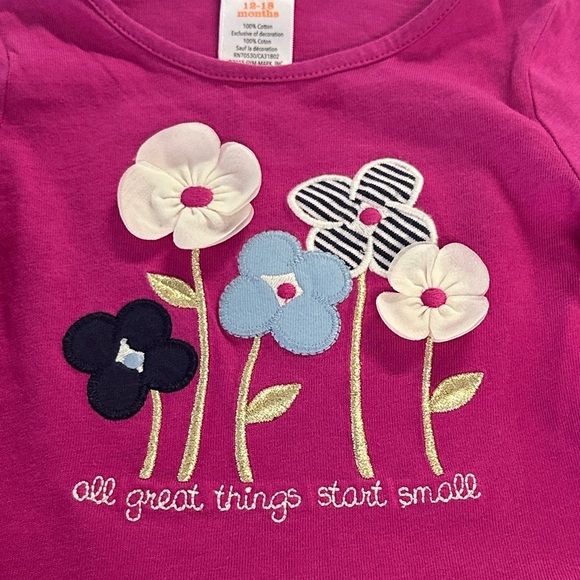 Gymboree - Pink Floral Long Sleeve Tee - Picture 3 of 3